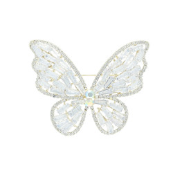 Broszka motyl z cyrkoniami
