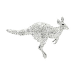 Broszka posrebrzana kangur...